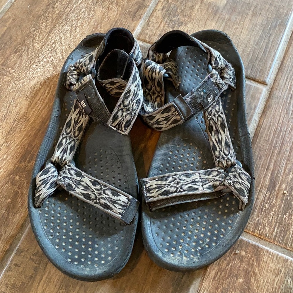 Gray, Black & White Tevas